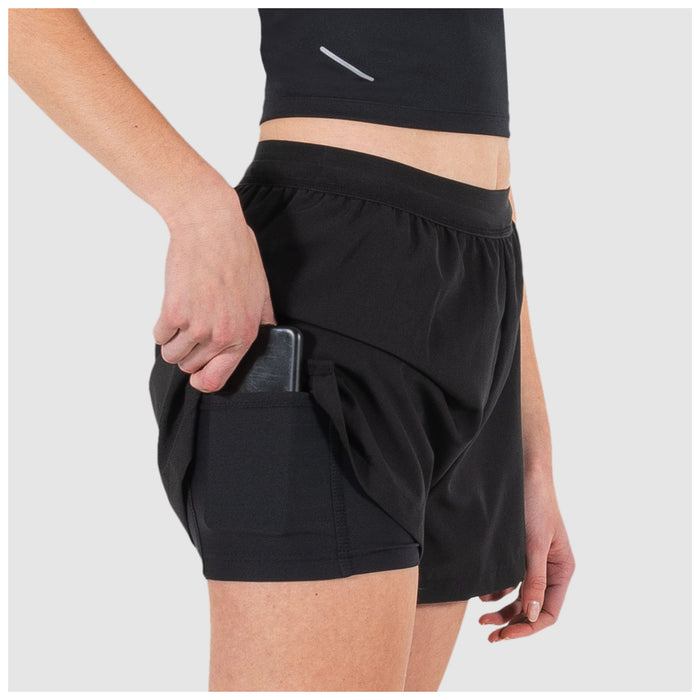 Stanno Functionals 2-In-1 Shorts Ladies - Black