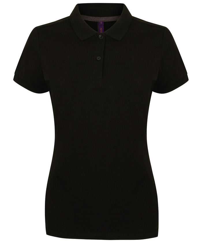 Henbury Women's Micro-fine Piqué Polo Shirt - Black