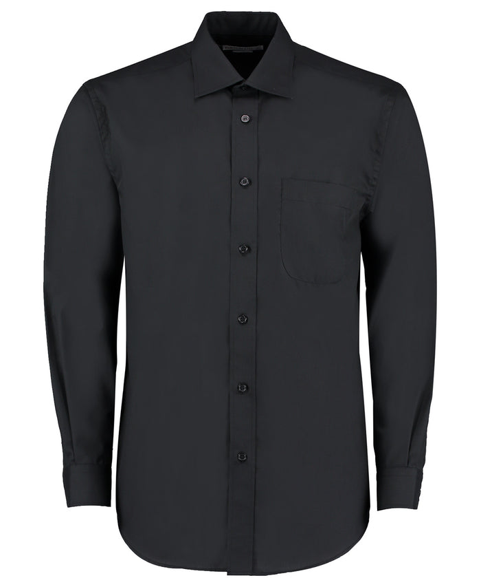 Kustom Kit Business Shirt Long-sleeved (classic Fit) - Black