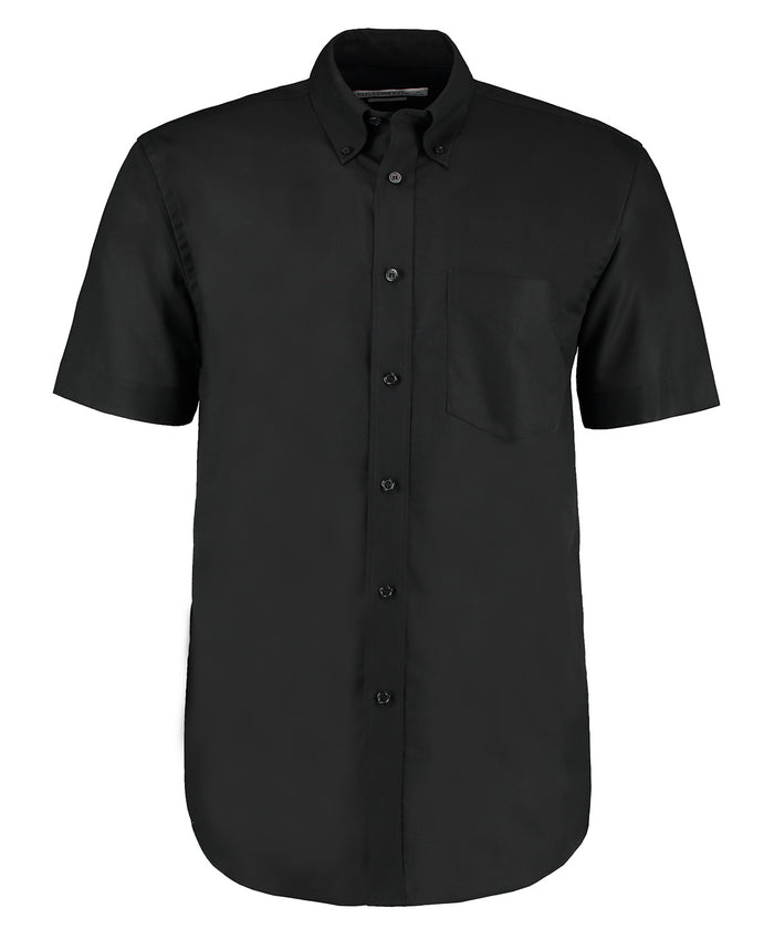 Kustom Kit Workplace Oxford Shirt Short-sleeved (classic Fit) - Black