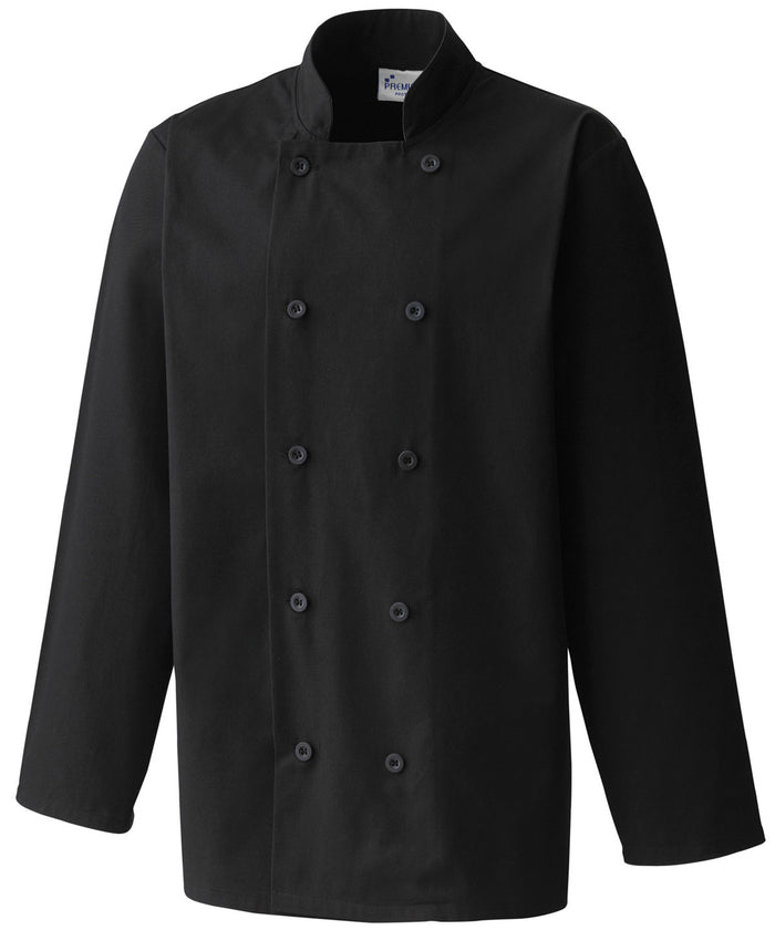 Premier Long Sleeve Chef’s Jacket - Black