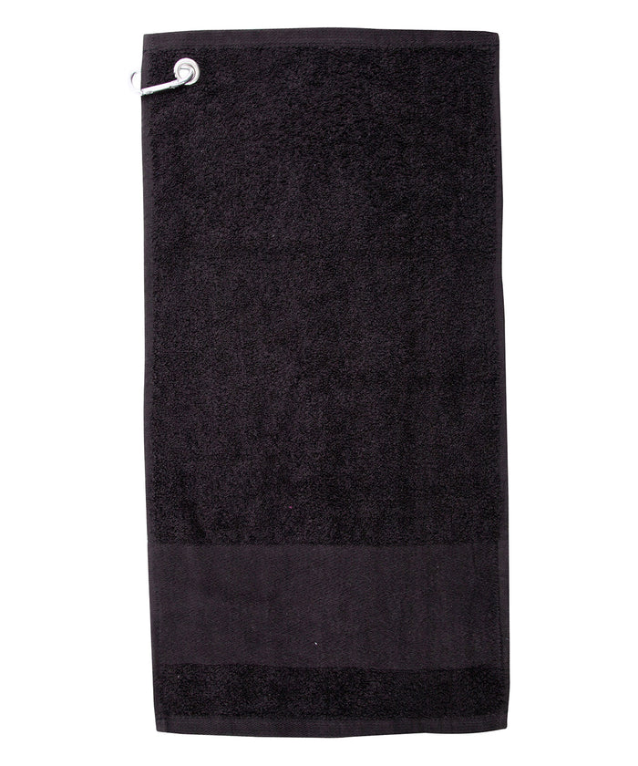 Towel City Printable Border Golf Towel - Black