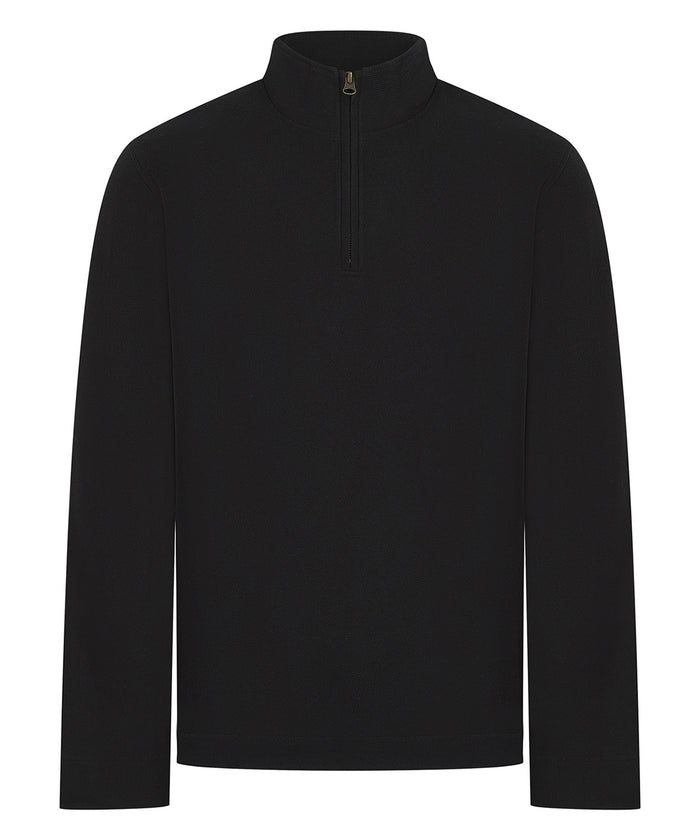 Front Row Premium Piqué 1/4-zip Top - Black