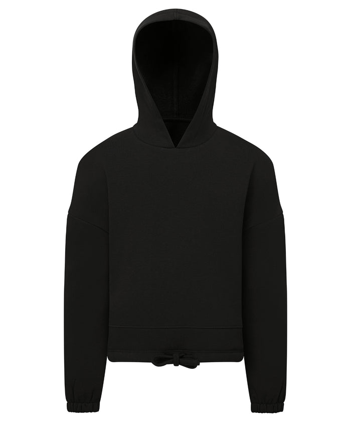 Kids TriDri® Recycled Cropped Oversize Hoodie - Black