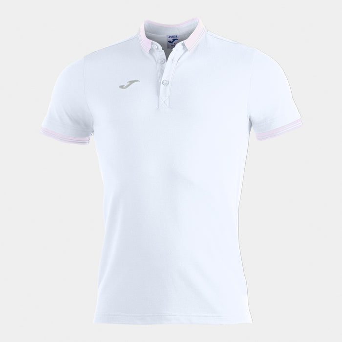 Joma Bali II Short Sleeve Polo (Junior) - White Pink