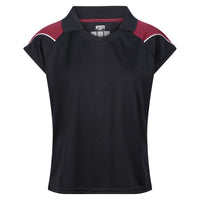 Chadwick Igen Female Polo (Junior) - Black / Maroon