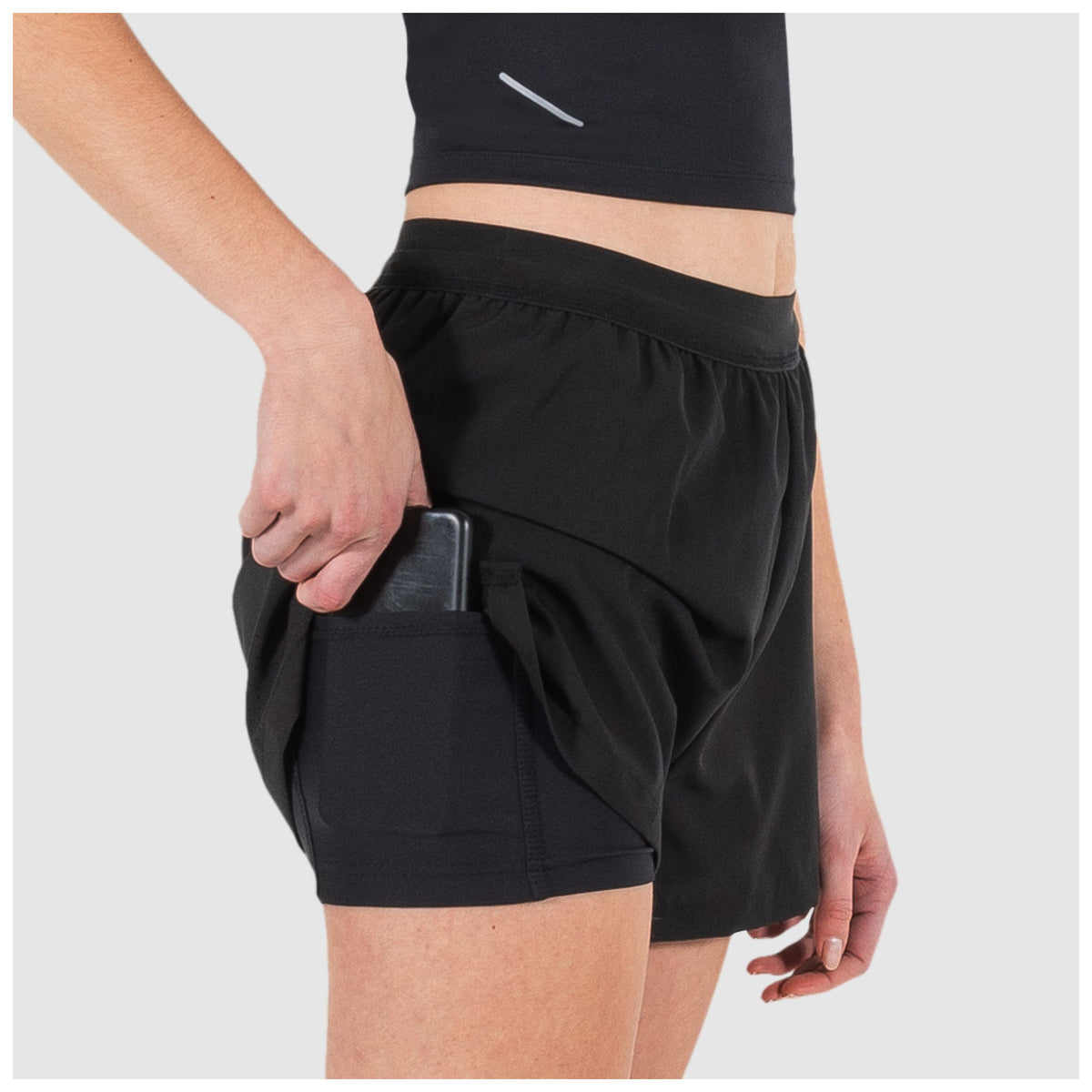 Stanno Functionals 2-In-1 Shorts Ladies - Black