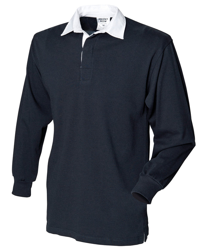 Front Row Long Sleeve Original Rugby Shirt - Black*
