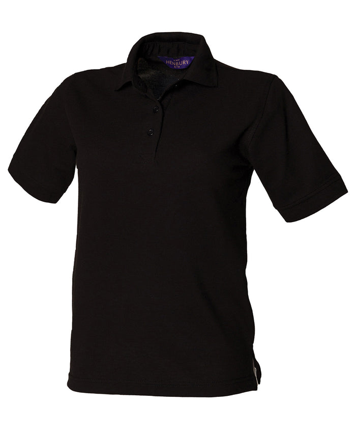 Henbury Women's 65/35 Polo Shirt - Black