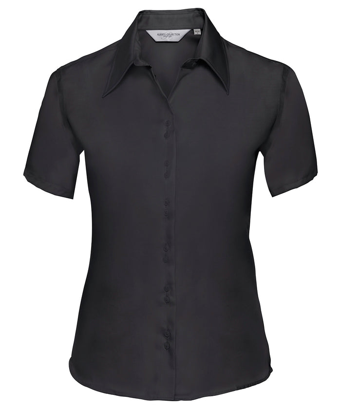 Russell Athletic Women's Short Sleeve Ultimate Non-iron Shirt - Black