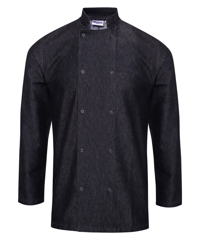 Premier Denim Chef's Jacket - Black Denim