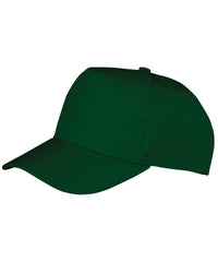 Resultheadwear Boston 5-panel Polycotton Printer's Cap - Bottle Green