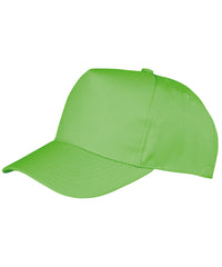 Resultheadwear Boston 5-panel Polycotton Printer's Cap - Lime