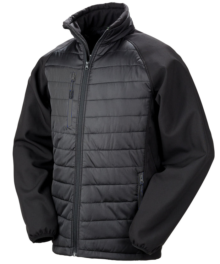 Resultrecycled Compass Padded Softshell Jacket - Black/Black