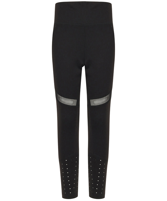 Tombo Kids Panelled Leggings - Black