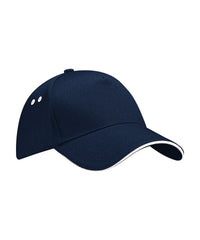 Beechfield Ultimate 5-panel Cap - Sandwich Peak - French Navy/White