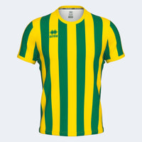 Errea Shirt Strip Short Sleeve - Green Yellow
