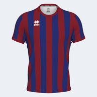 Errea Shirt Strip Short Sleeve - Royal Maroon