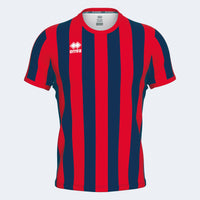 Errea Shirt Strip Short Sleeve - Navy Red