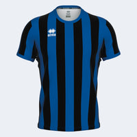 Errea Shirt Strip Short Sleeve - Black Blue