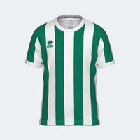 Errea Shirt Strip Short Sleeve (Junior) - Green White