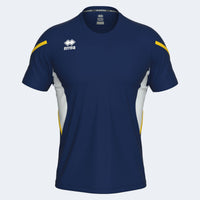 Errea Shirt Curtis Short Sleeve - Navy White Yellow