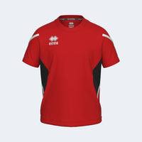 Errea Shirt Curtis Short Sleeve (Junior) - Red Black White