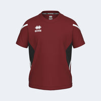 Errea Shirt Curtis Short Sleeve (Junior) - Maroon Black White