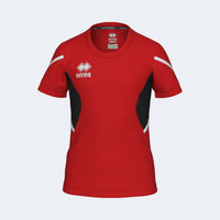 Errea Shirt Corinne Short Sleeve (Junior) - Red Black White