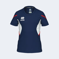 Errea Shirt Corinne Short Sleeve (Junior) - Navy White Red