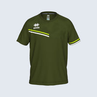 Errea Evan Shirt Short Sleeve (Junior) - Military Green Fluo White