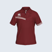 Errea Eden Polo Short Sleeve (Junior) - Maroon Gray White