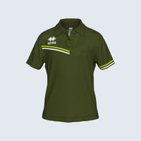 Errea Eden Polo Short Sleeve (Junior) - Military Green Fluo White