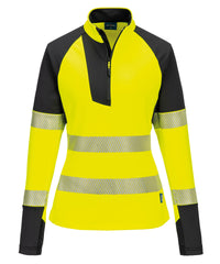 Portwest Women’s PW3 Hi-vis ¼-zip Sweatshirt - Orange/Black