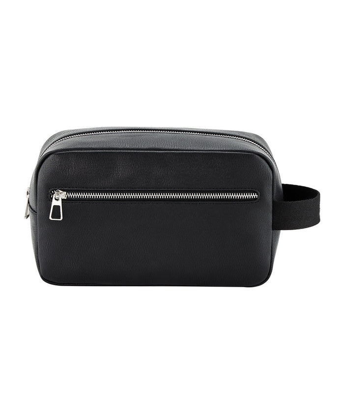 Quadra Tailored Luxe PU Wash Bag - Black