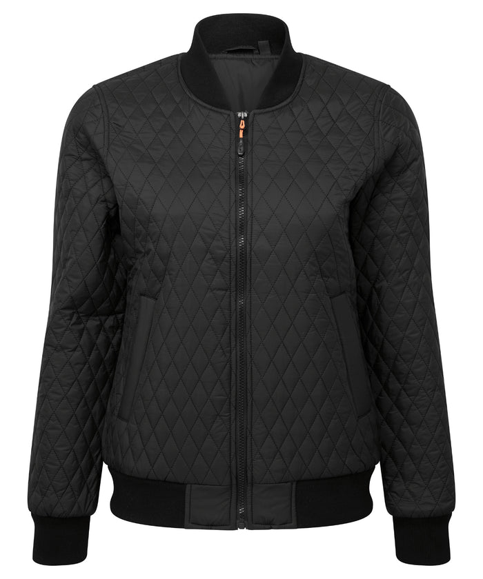 2786 Women's Quilted Flight Jacket - Black