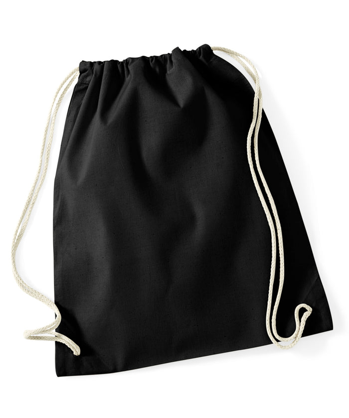 Westford Mill Recycled Cotton Gymsac - Black