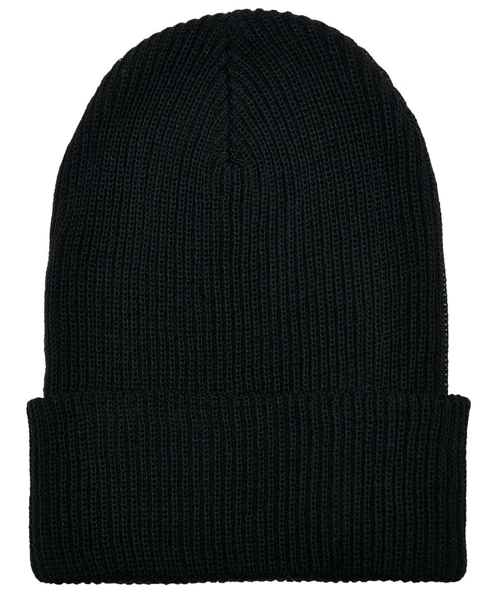 Flexfit Recycled Yarn Ribbed Knit Beanie - Black