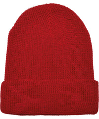 Flexfit Recycled Yarn Waffle Knit Beanie - Red