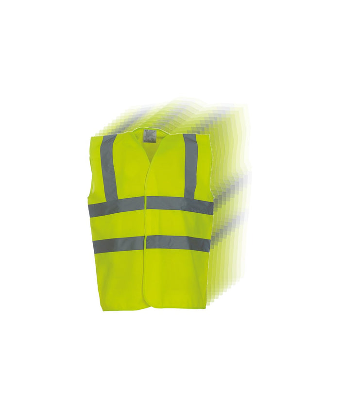 Hi-Vis Vest Pack in Yellow - 10 Yoko 2-Band Waistcoats