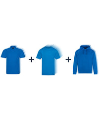 Workwear Week Pack in Sapphire Blue - 3 Polos, 5 T-Shirts and 2 Hoodies