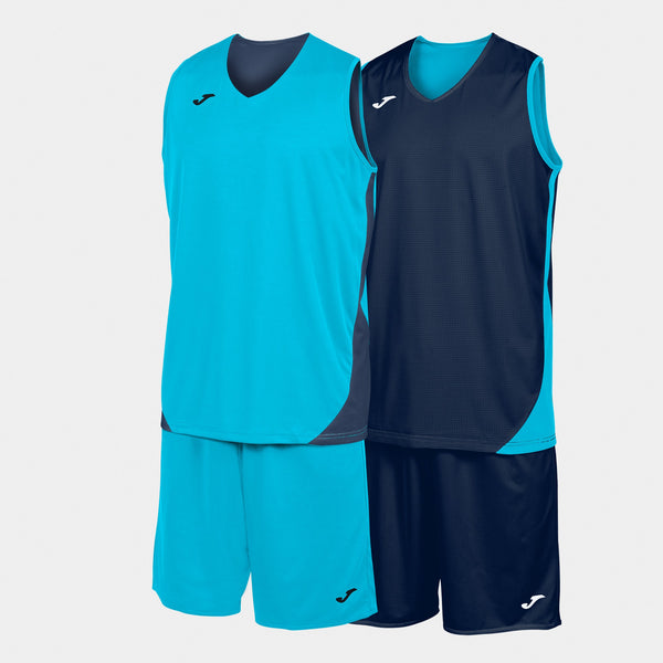 Joma Kansas Set (Junior) - Fluorescent Turquoise Navy Blue