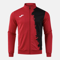 Joma City III Full Zip Sweatshirt (Adult) - Red Black
