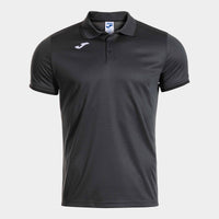 Joma Combi Premium Short Sleeve Polo (Adult) - Dark Gray Black