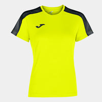 Joma Academy T-shirt M/c (Adult) - Fluorescent Yellow Black