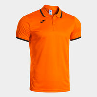 Joma Combi Premium Short Sleeve Polo (Adult) - Orange Black