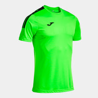 Joma Eco Essential Short Sleeve T-shirt (Junior) - Fluorescent Green Black