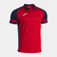 Joma Phoenix III Short Sleeve Polo (Adult) - Navy Blue Red