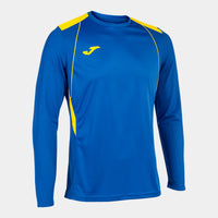 Joma Championship VII Long Sleeve T-shirt (Adult) - Royal Blue Yellow