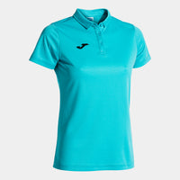 Joma Hobby Short Sleeve Polo (Junior) - Fluorescent Turquoise